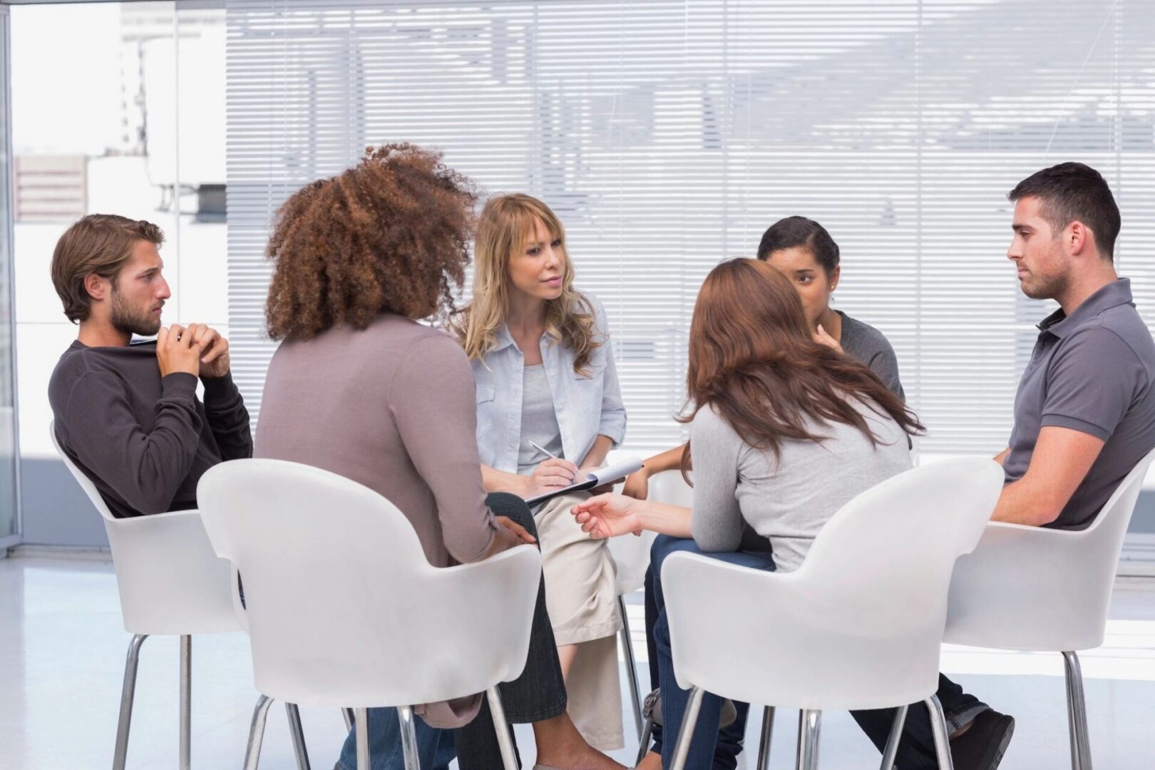 Group engaged in a collaborative discussion.